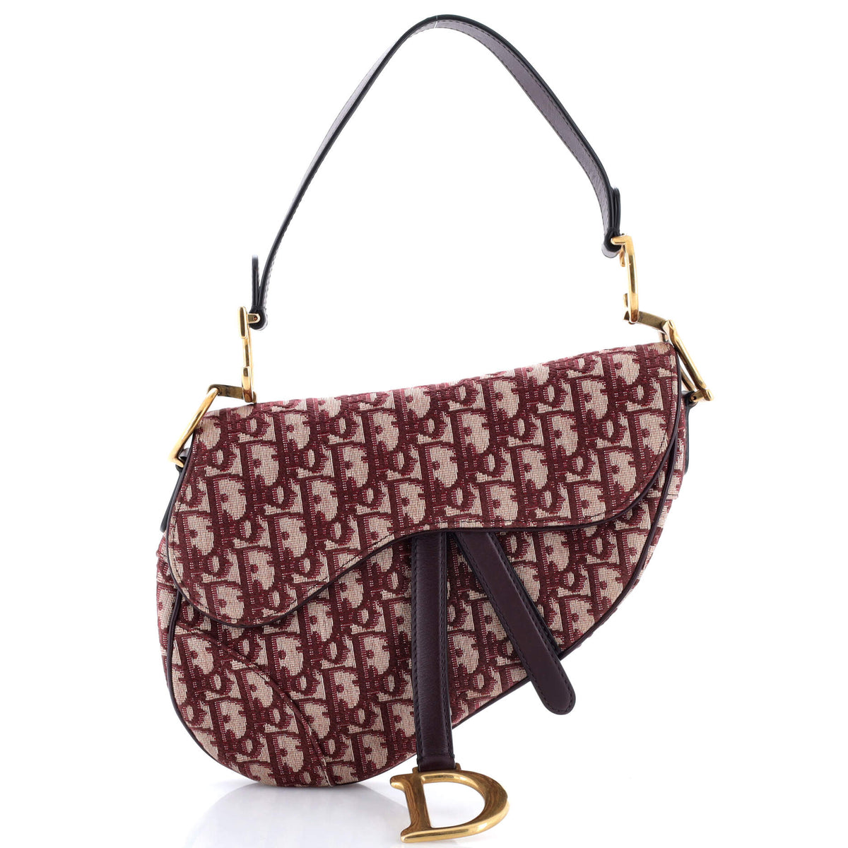 Christian Dior Saddle Handbag Oblique Canvas Medium