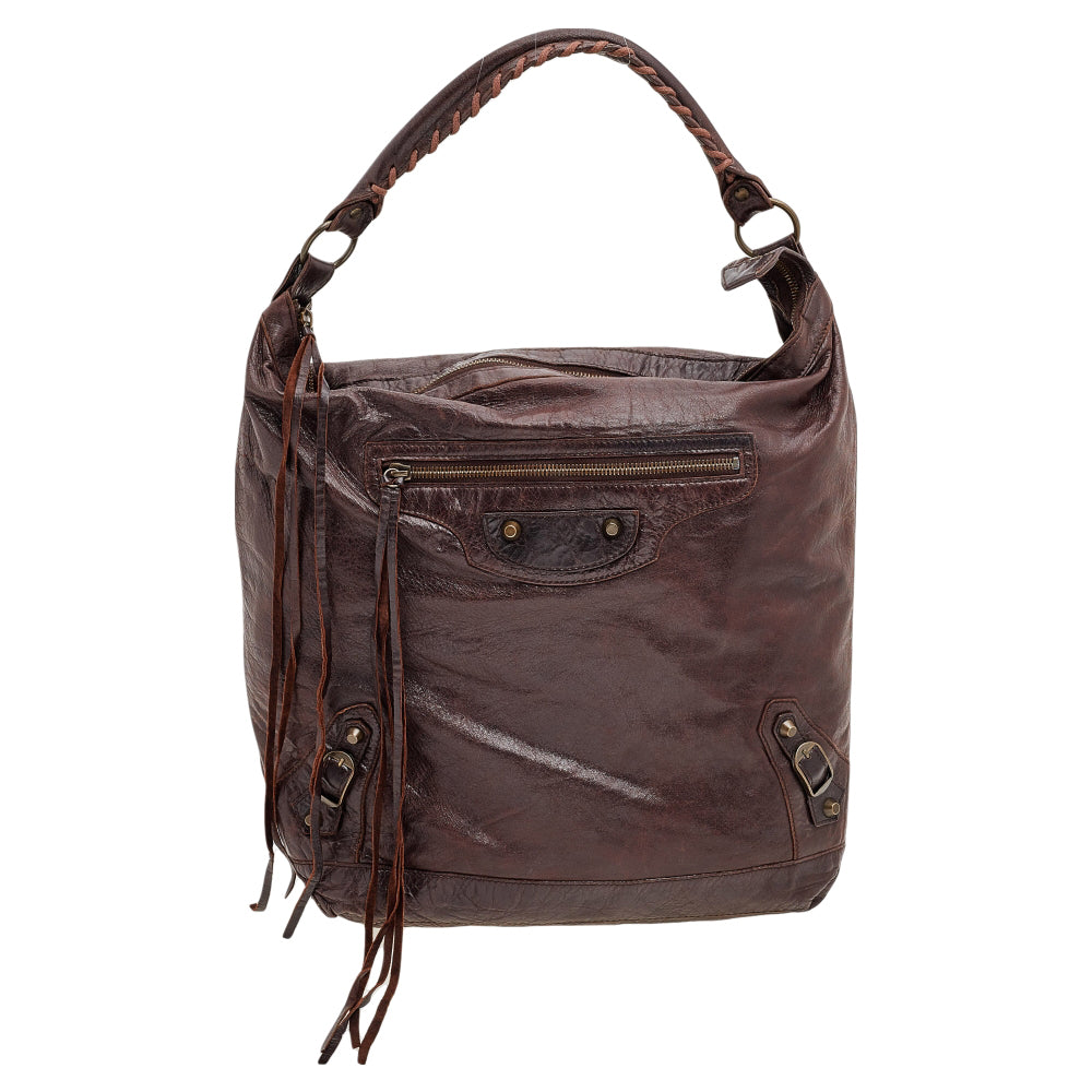 Brown Leather RH Day Bag