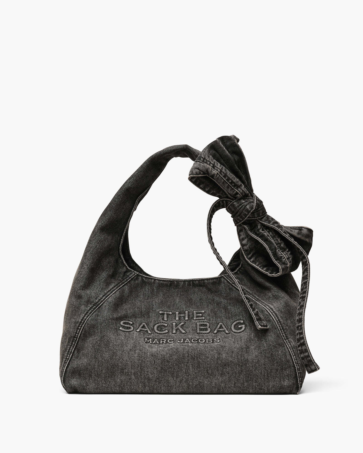 Marc Jacobs Marc Jacobs The Bow Denim Sack Bag in Black Wash