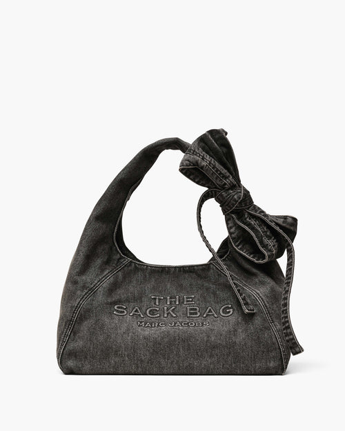 Marc Jacobs The Bow Denim Sack Bag in Black Wash