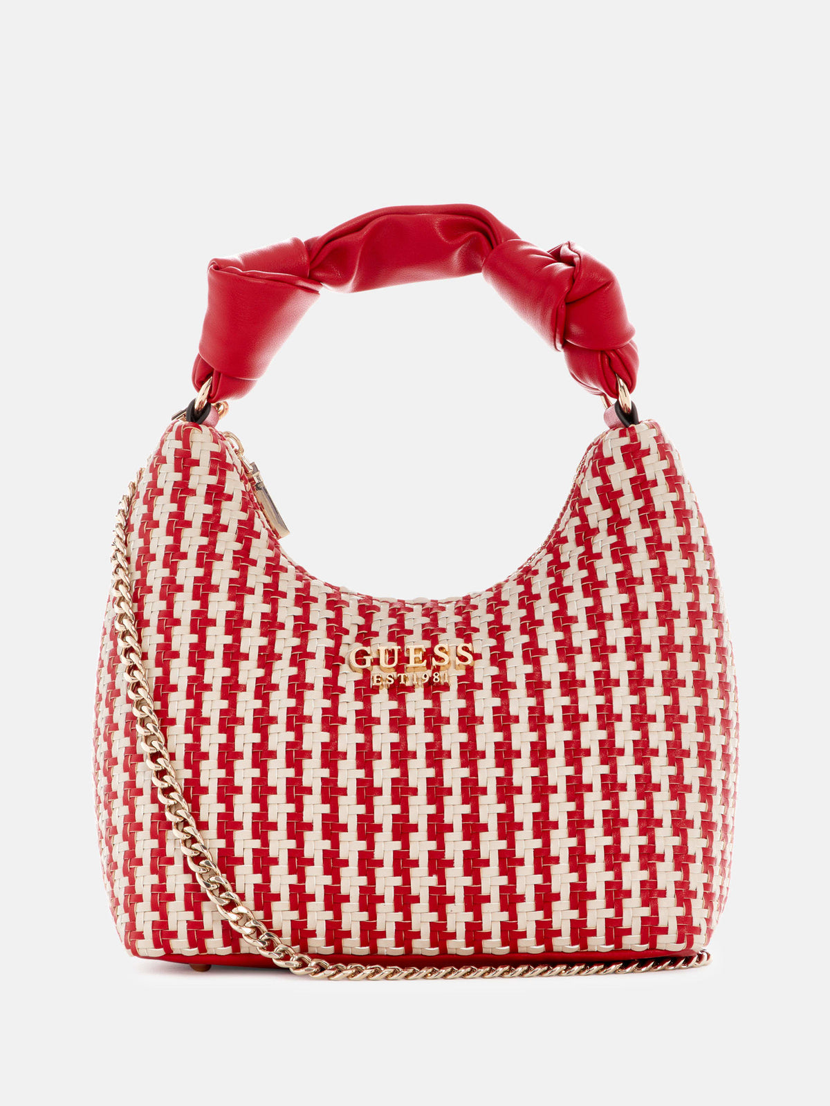 Guess Mirema Woven Small Hobo Bag