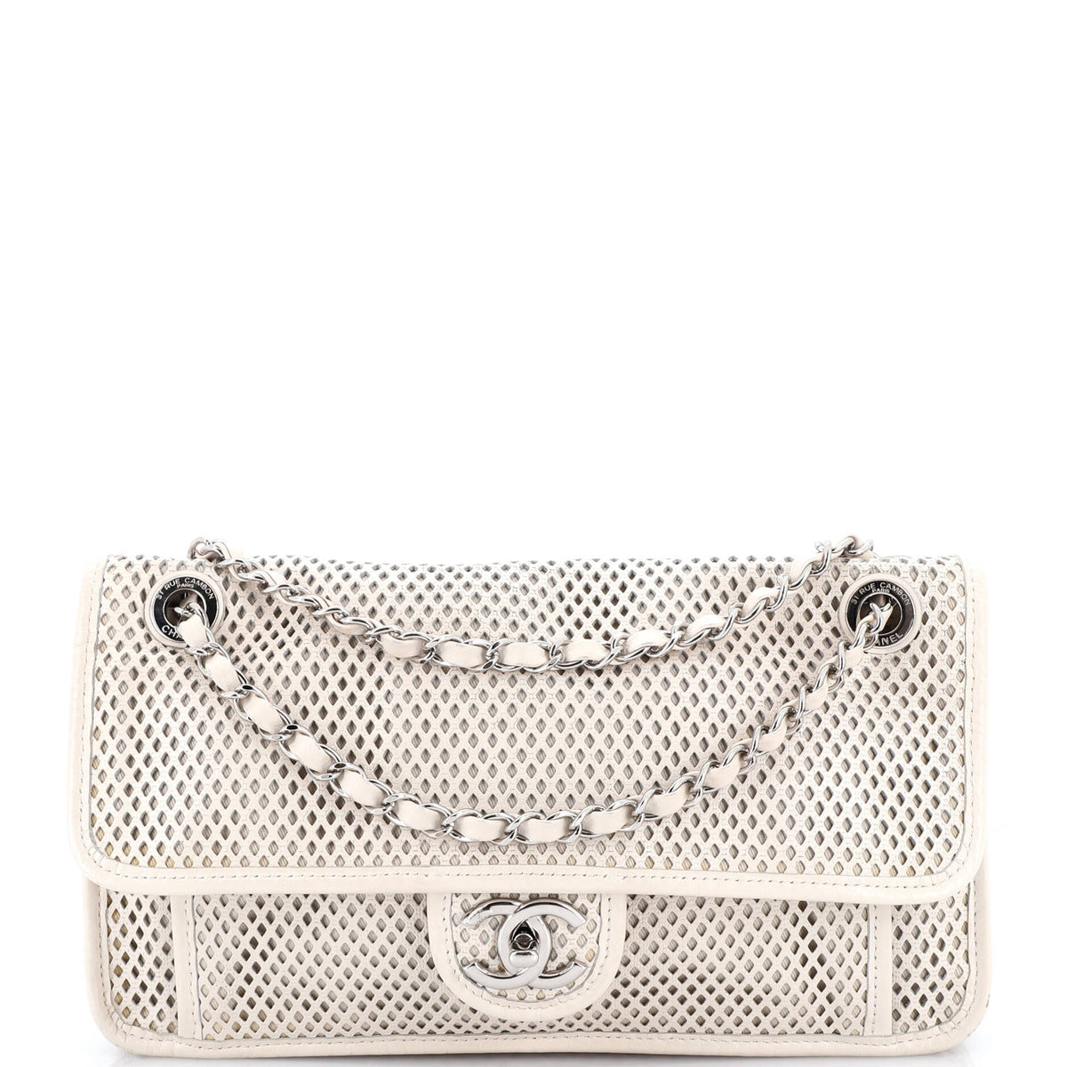 Chanel CHANEL Up In The Air Flap Bag Perforated Leather Medium