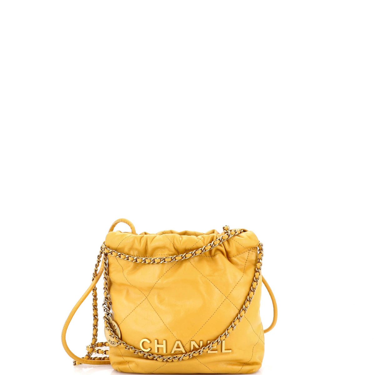 Chanel CHANEL 22 Chain Hobo Quilted Calfskin Mini