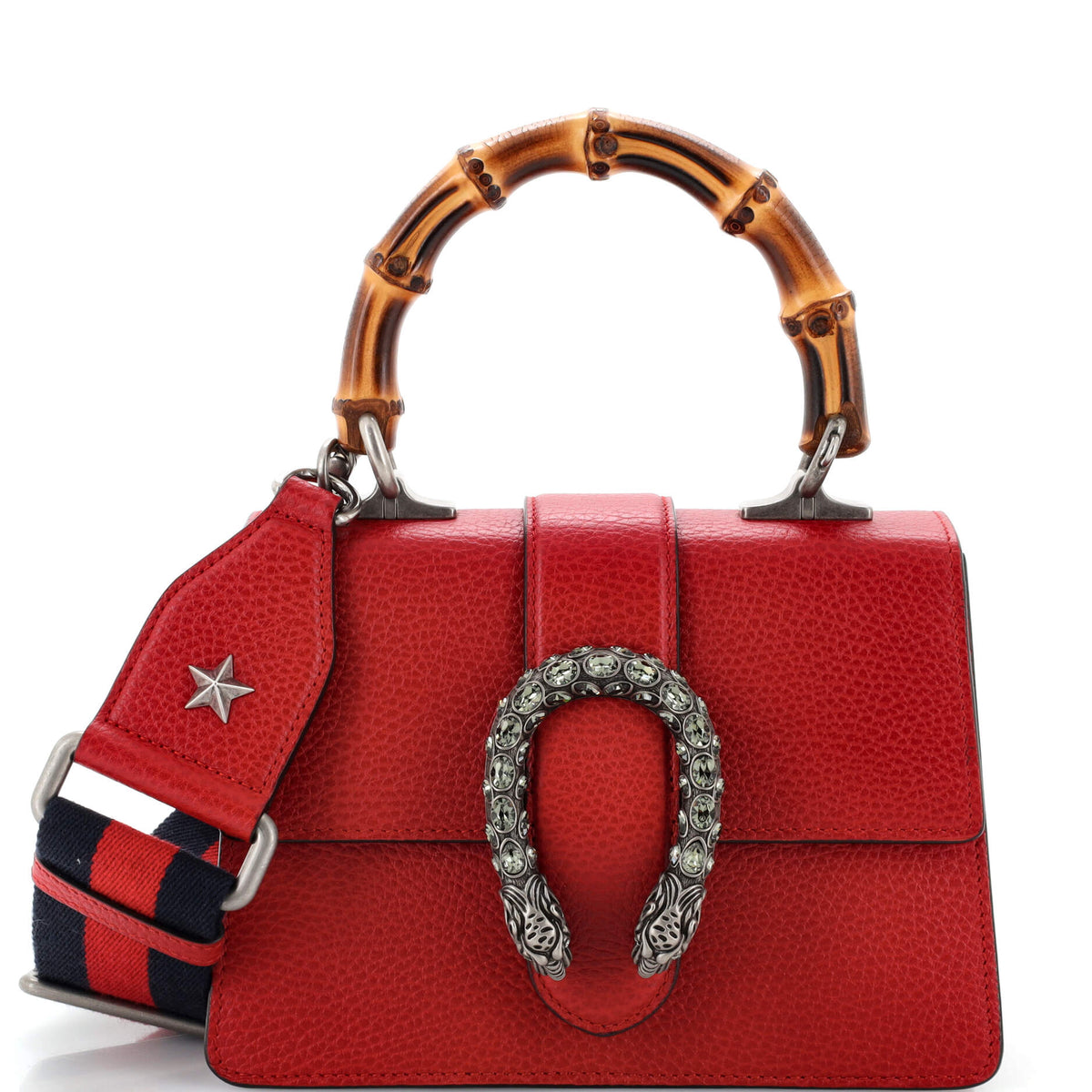 Gucci GUCCI Dionysus Bamboo Top Handle Bag Leather Mini