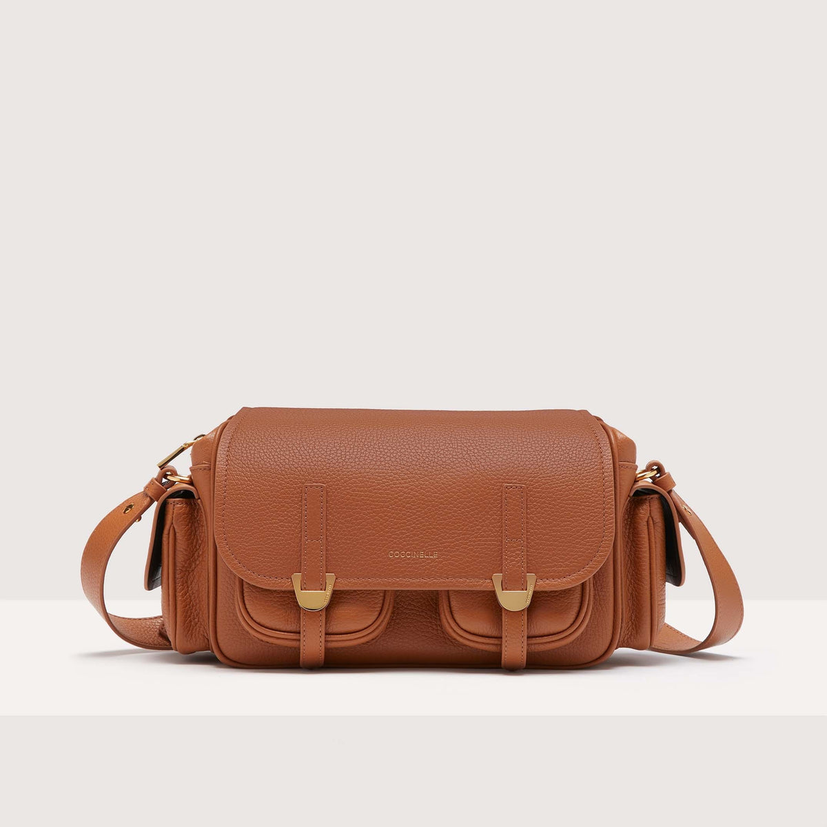Coccinelle Grained Leather Crossbody Bag Campus Medium