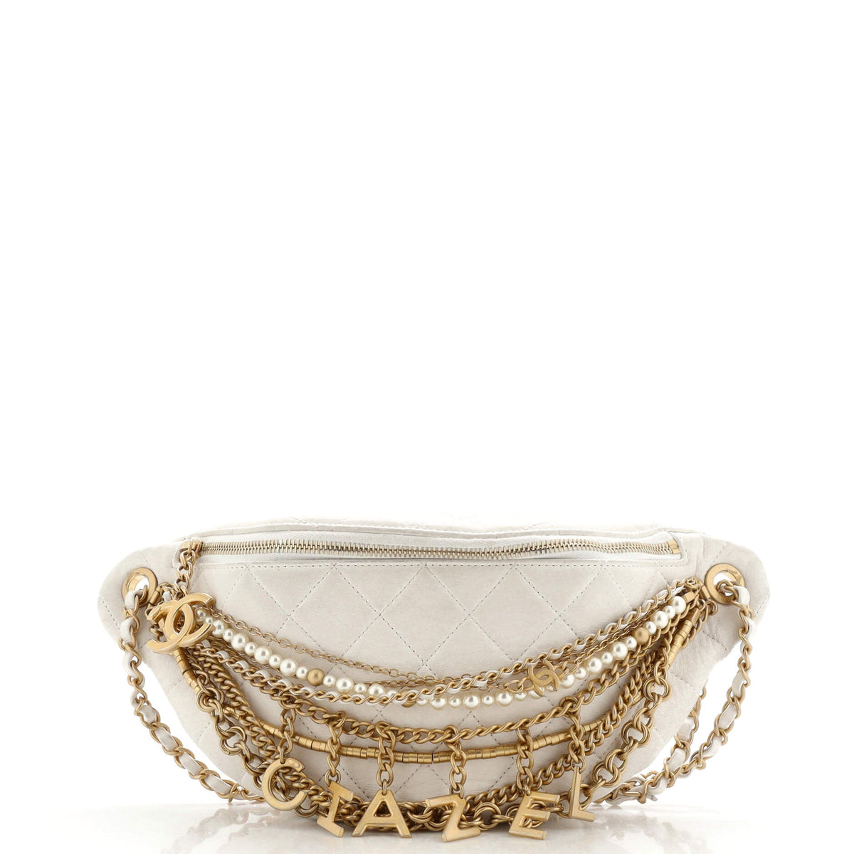 Chanel CHANEL All About Chains Waist Bag Quilted Lambskin