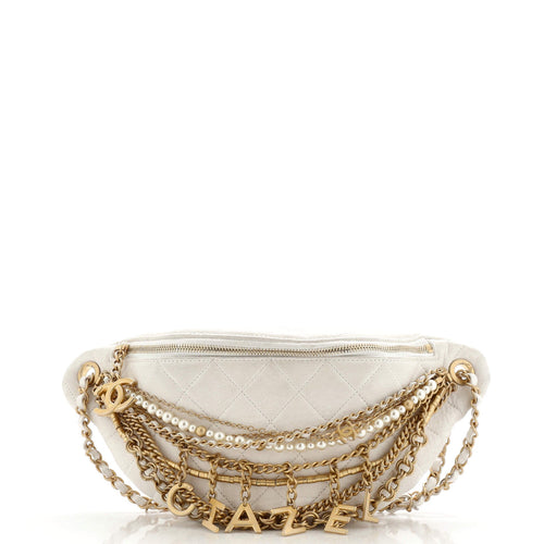 CHANEL All About Chains Waist Bag Quilted Lambskin