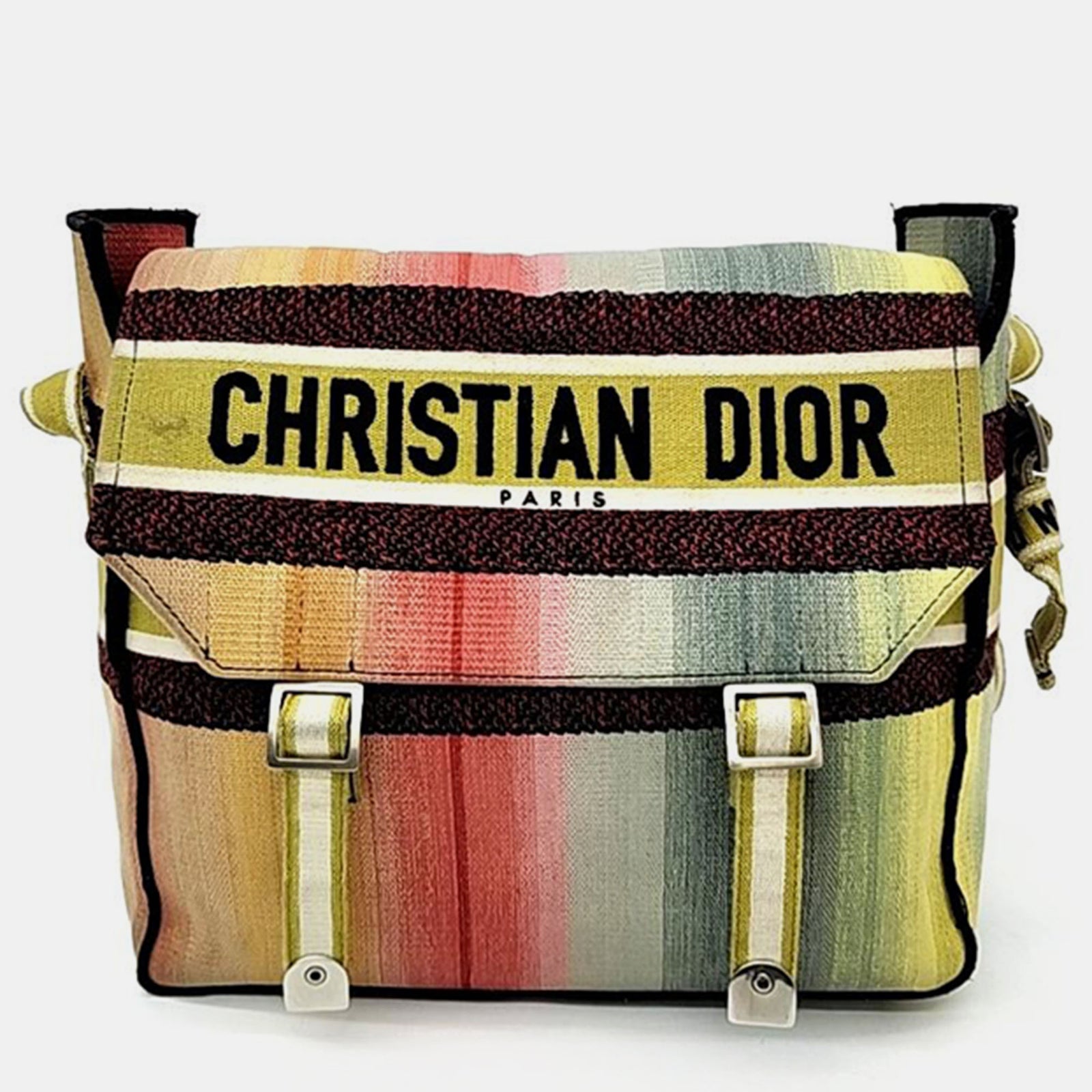 Dior Christian Multicolor Canvas Embroidered Dioraura Messenger