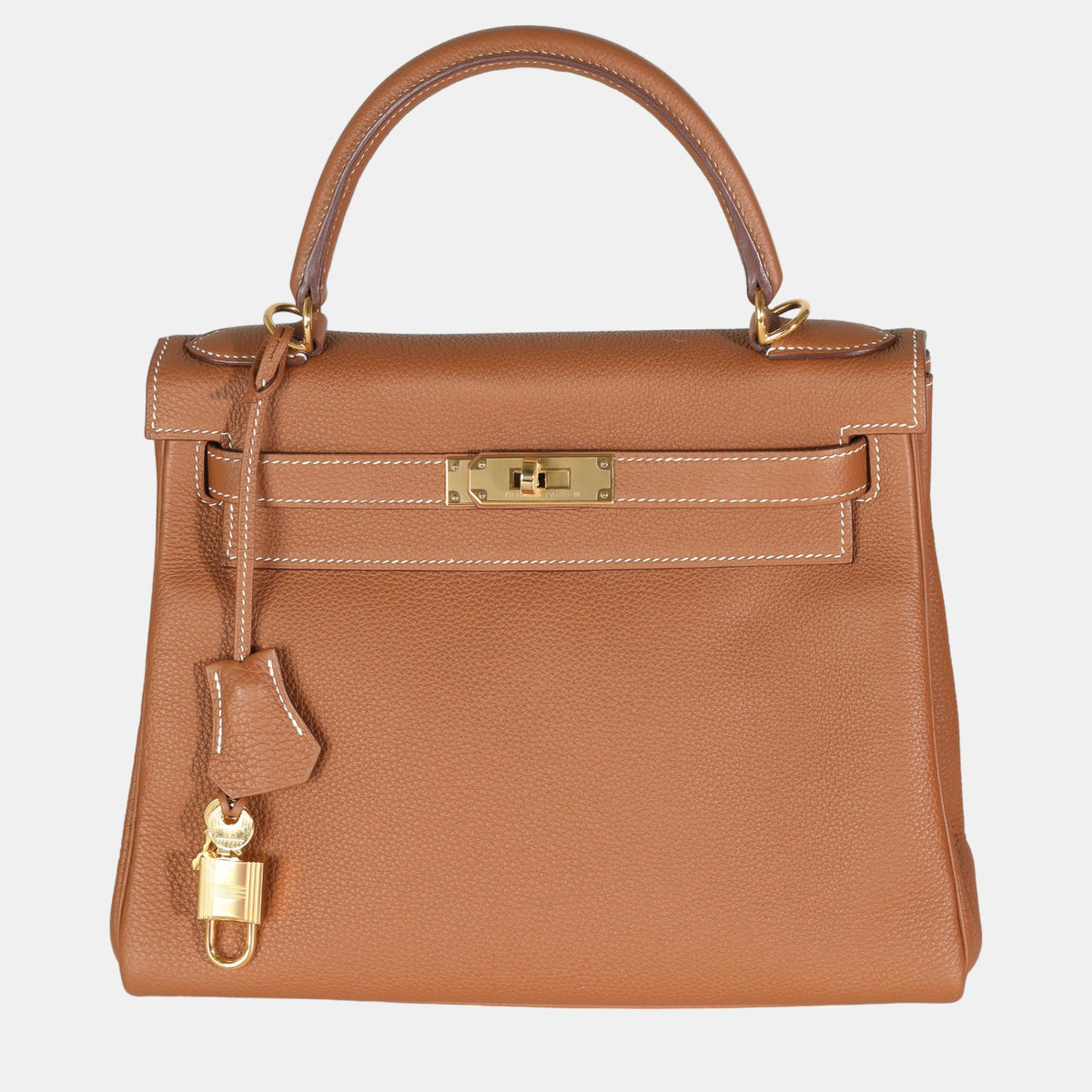 Hermès Gold Togo Retourne Kelly 28 GHW Handbag