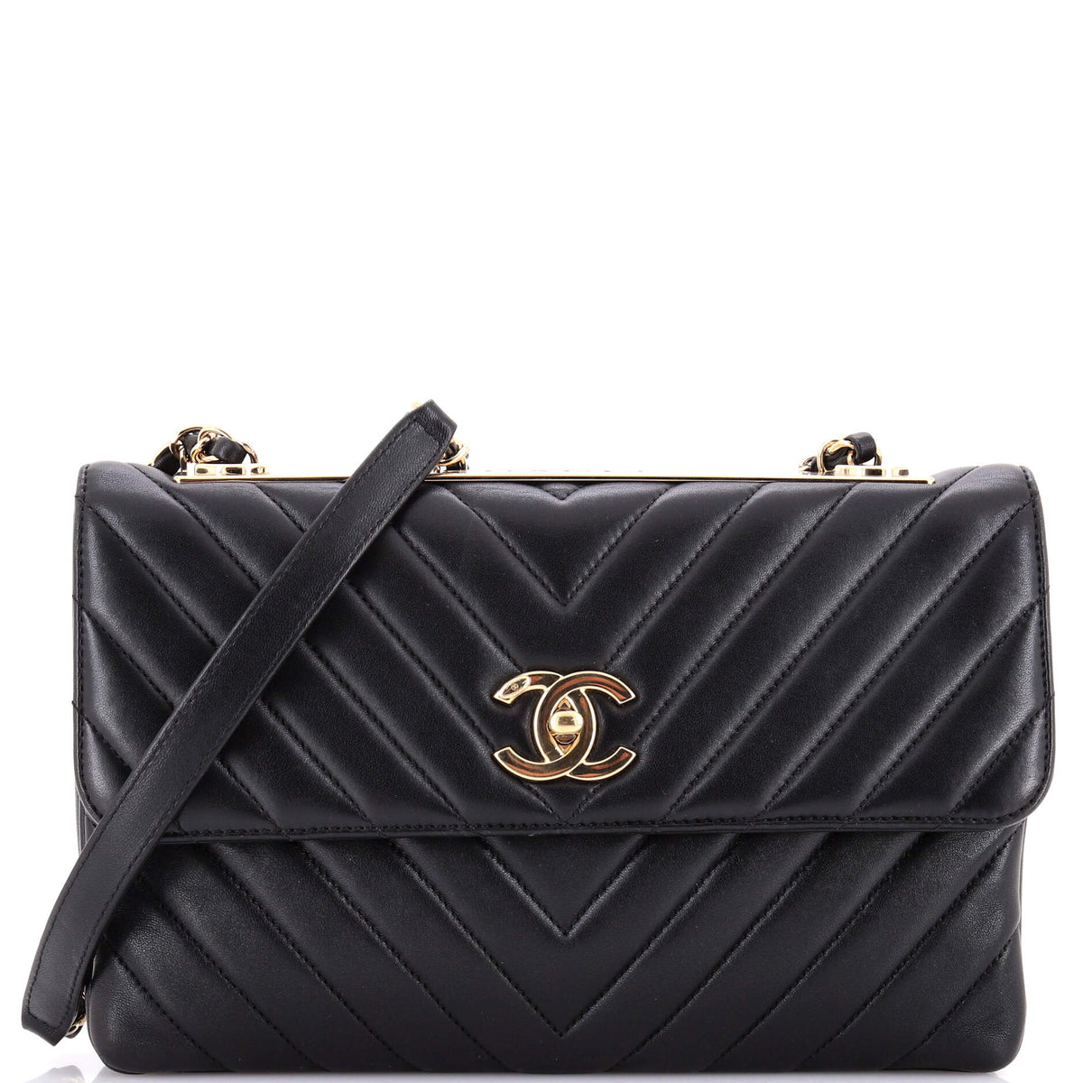 Chanel CHANEL Trendy CC Flap Bag Chevron Lambskin Medium