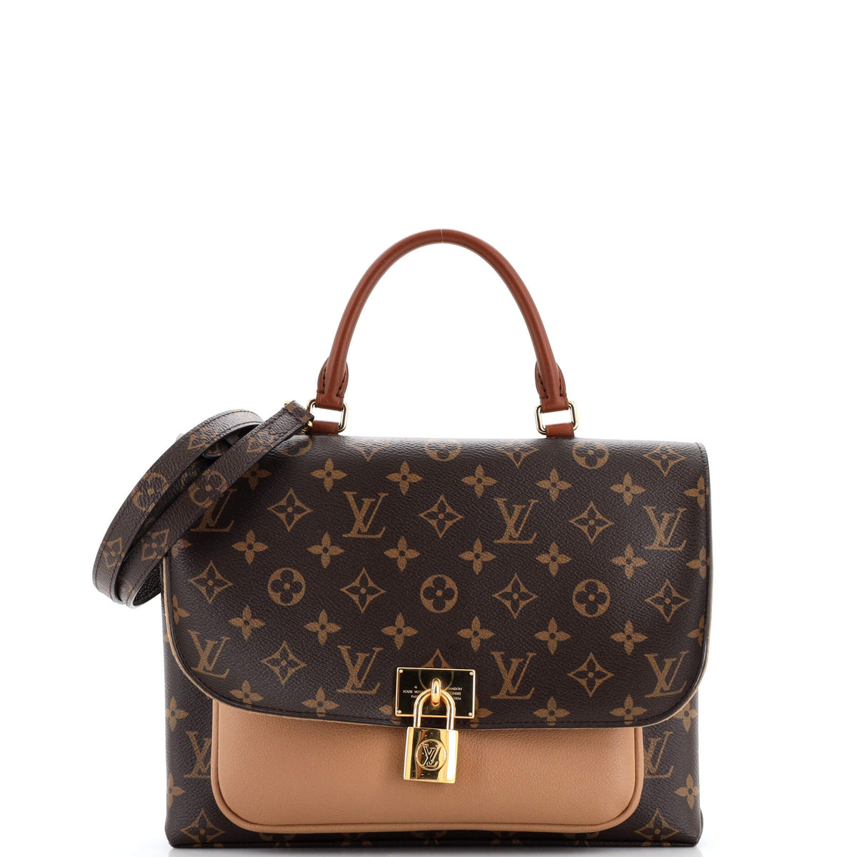 Louis Vuitton Marignan Handbag Monogram Canvas with Leather