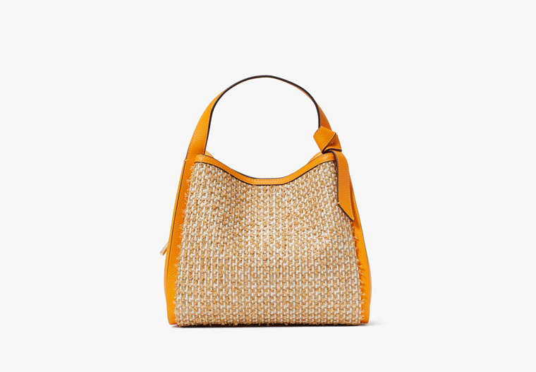 Kate Spade New York Sac fourre-tout à bandoulière moyen Knott en tweed raphia