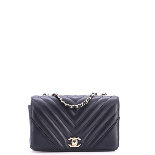 CHANEL Statement Flap Bag Chevron Calfskin Mini