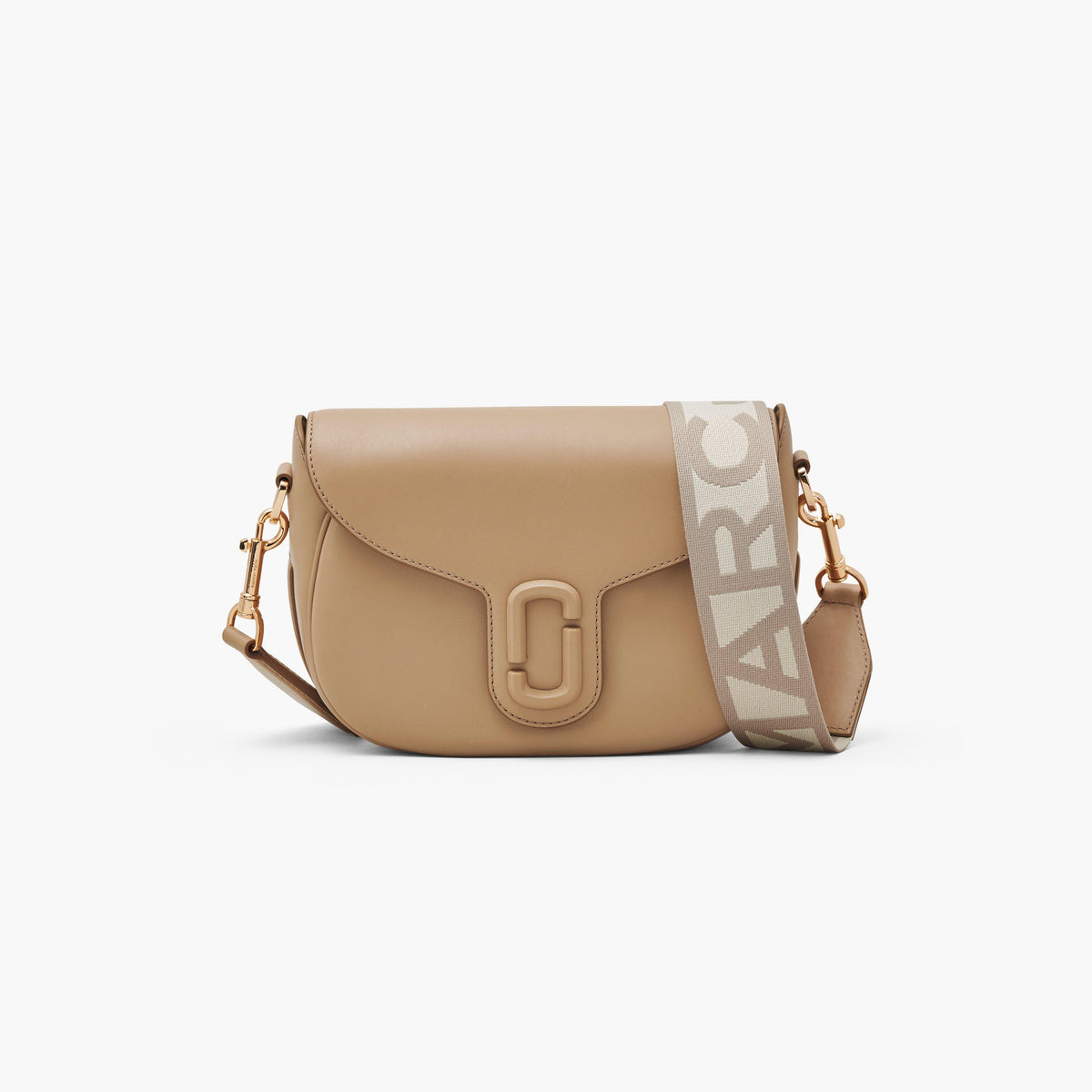 Marc Jacobs The Covered J Marc Large Saddle Bag in Camel