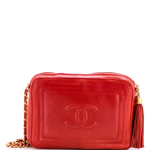 CHANEL Vintage CC Tassel Camera Bag Lambskin Small
