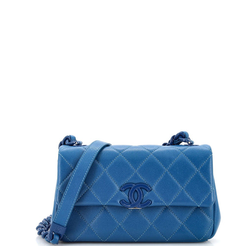 CHANEL My Everything Flap Bag Quilted Caviar Small