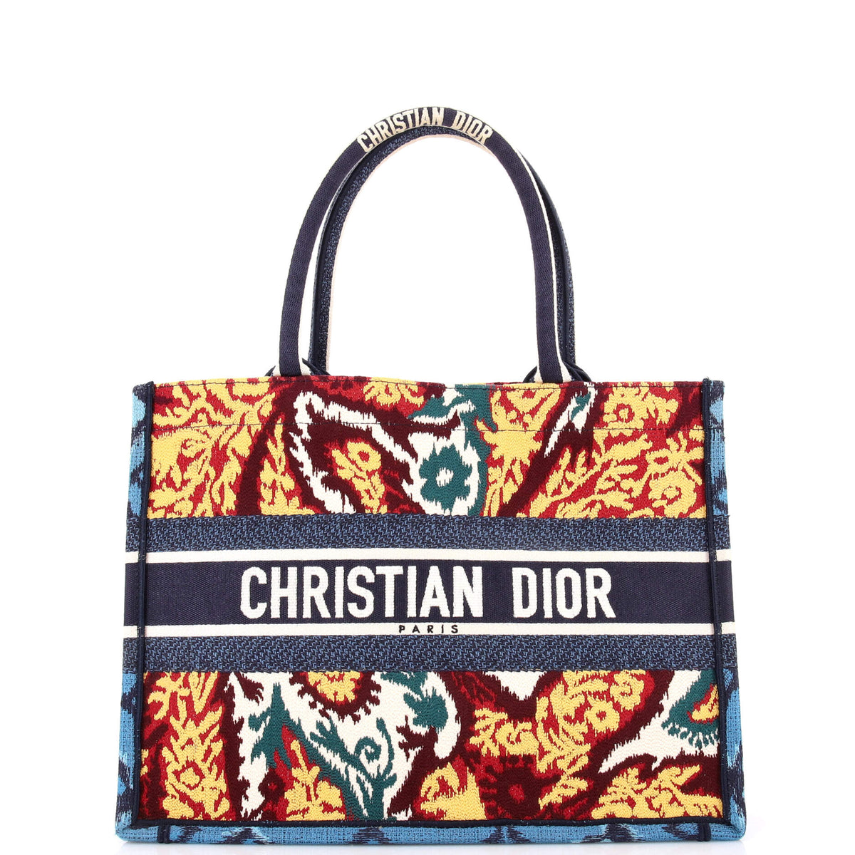 Christian Dior Book Tote Embroidered Canvas Medium