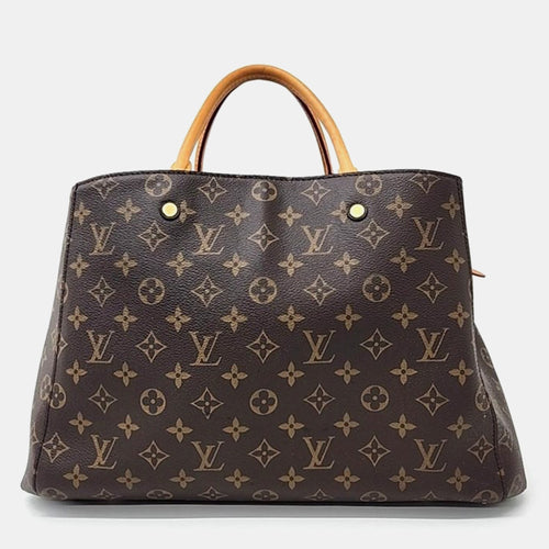 Brown Monogram Canvas Montaigne GM Handbag
