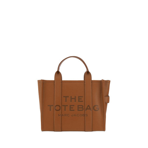Marc Jacobs Belt Shoulder Shoulder Embossed Logo Calf Leather Tote Bag - Brown
