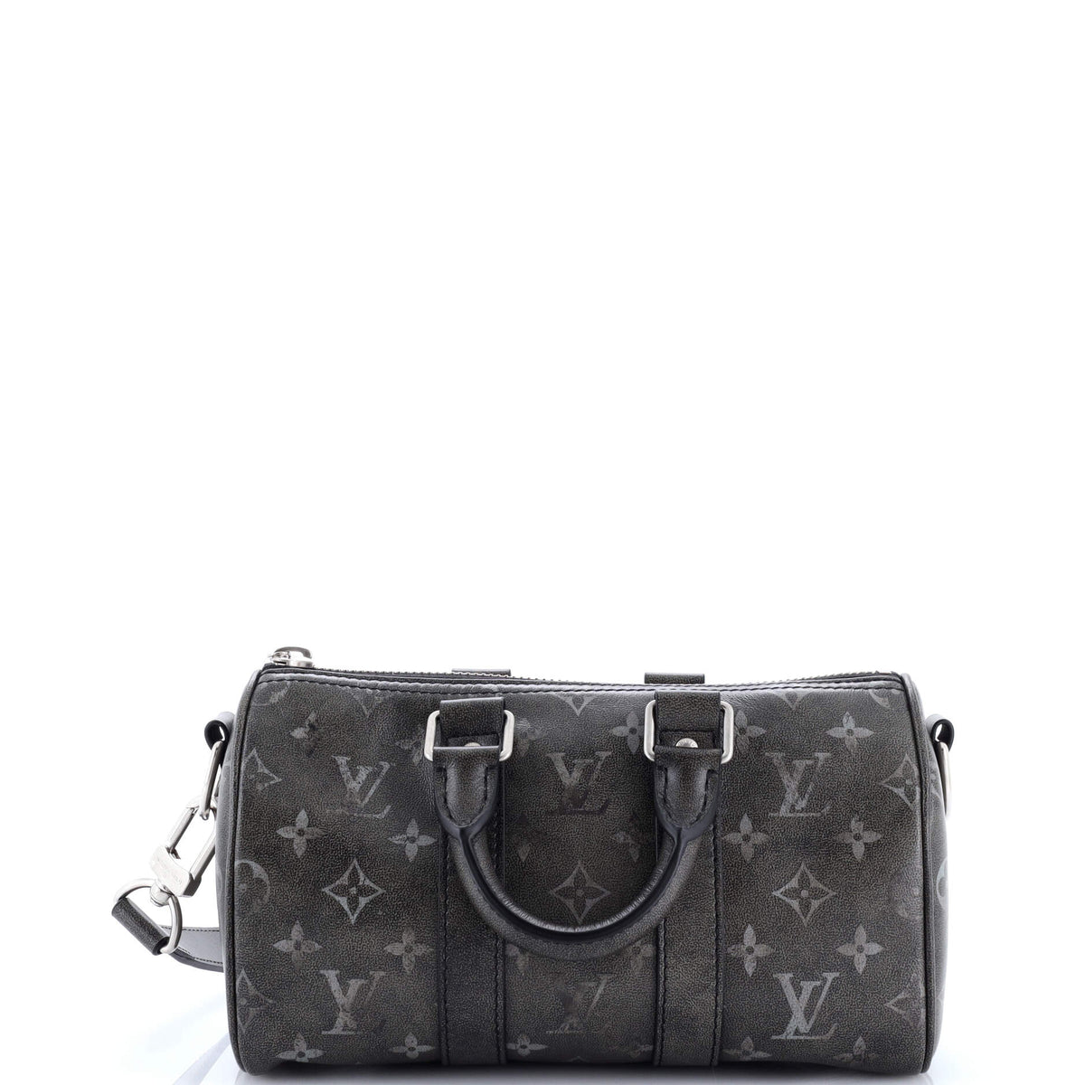 Louis Vuitton Keepall Bandouliere Bag Brushed Monogram Leather 25