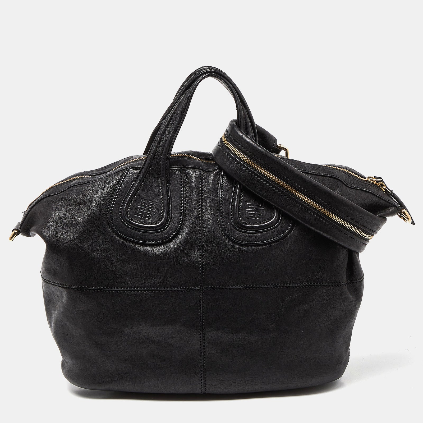 Givenchy Black Leather Medium Nightingale Satchel