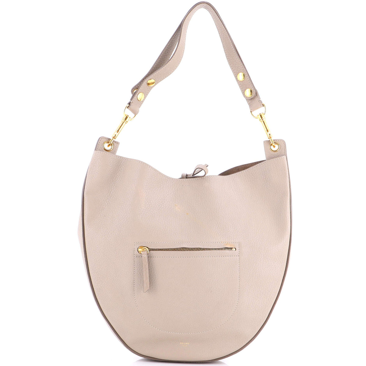 Celine CELINE Trotteur Pocket Hobo Grainy Leather Medium