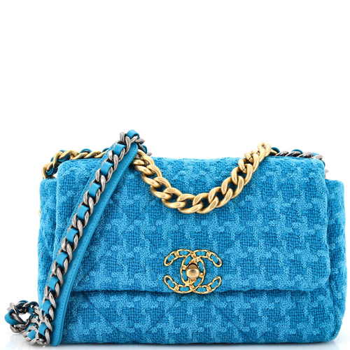 CHANEL 19 Flap Bag Quilted Tweed Medium