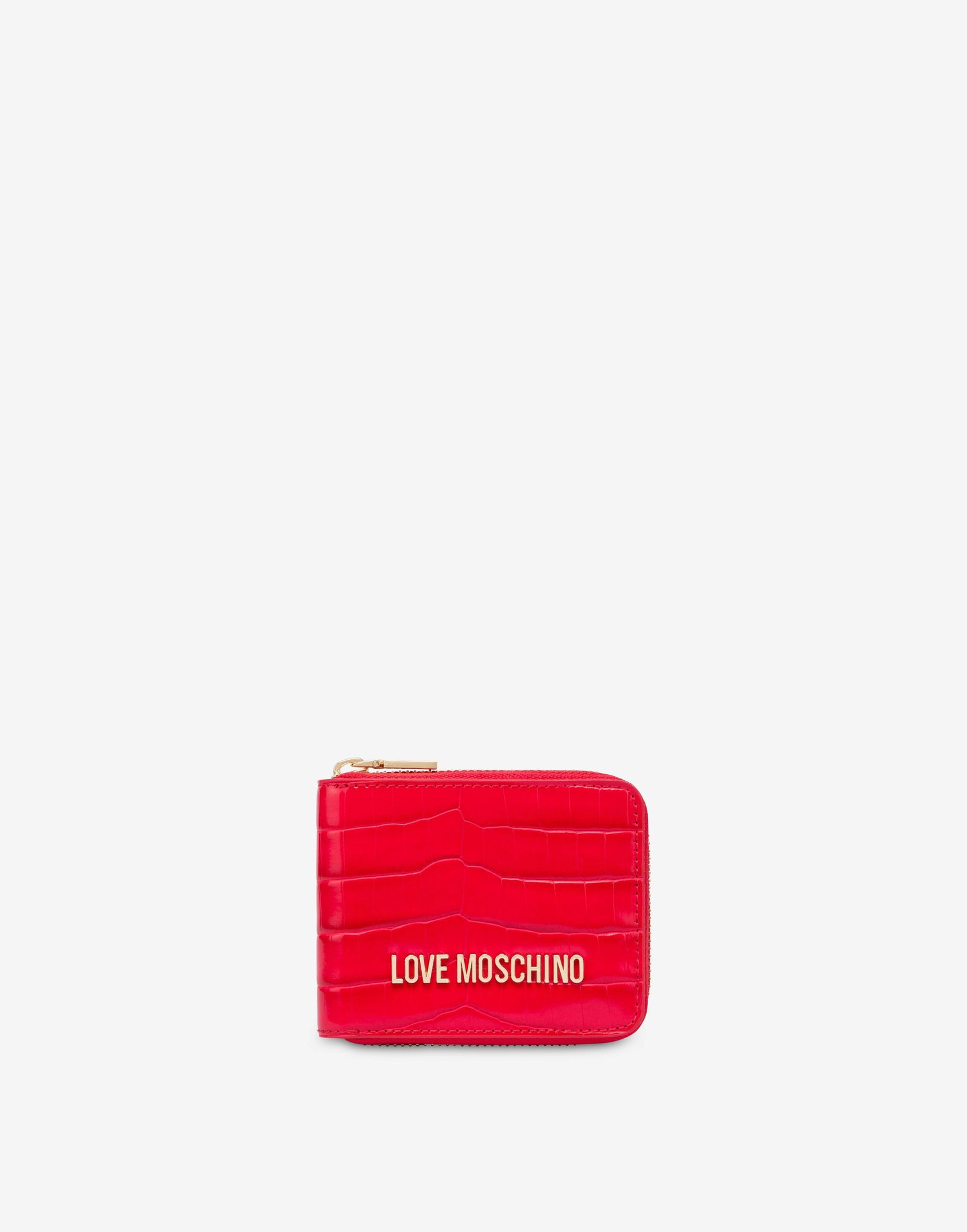 Love Moschino Petit Portefeuille Zip Autour Croco