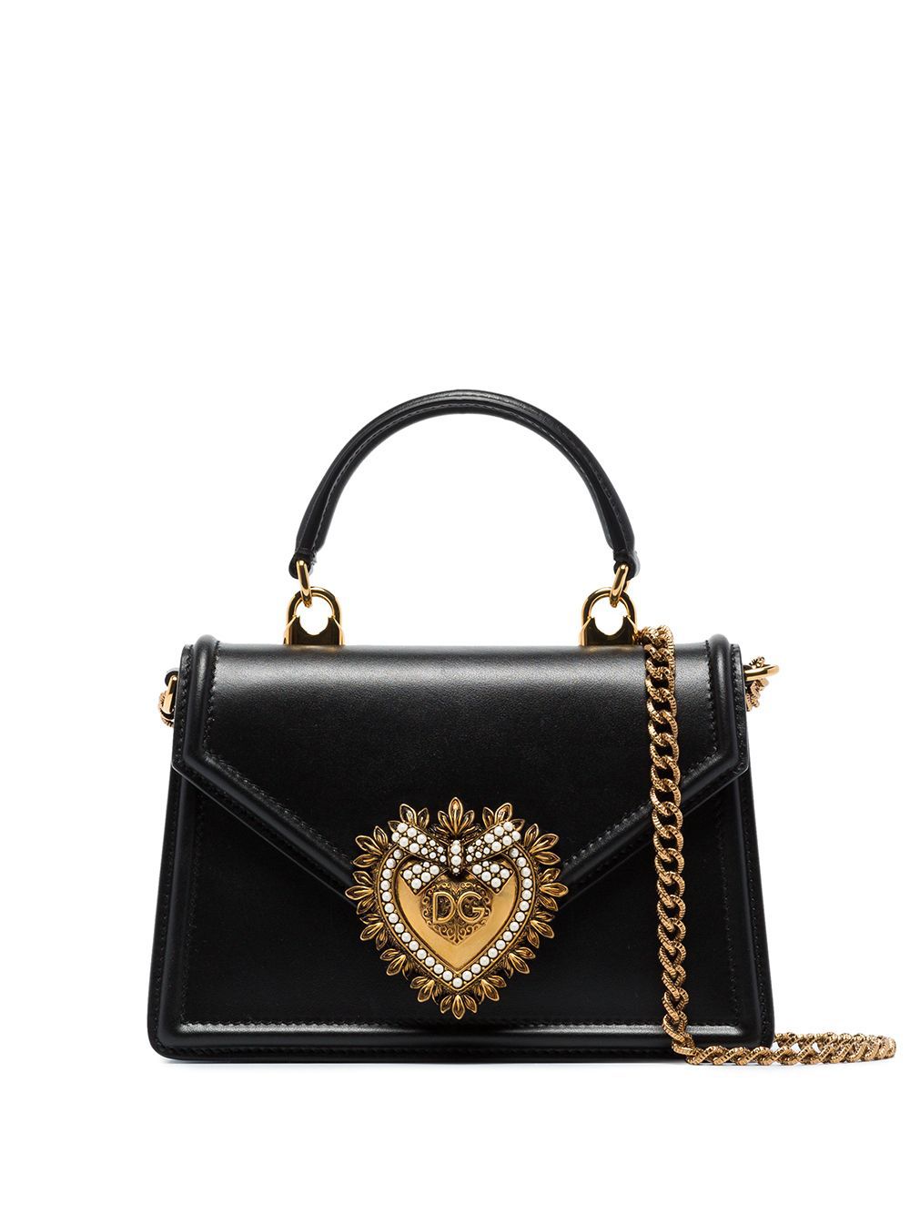 Dolce & Gabbana Women's Devotion Small Handbag in Black | Size UNI | BB6711AV89380999