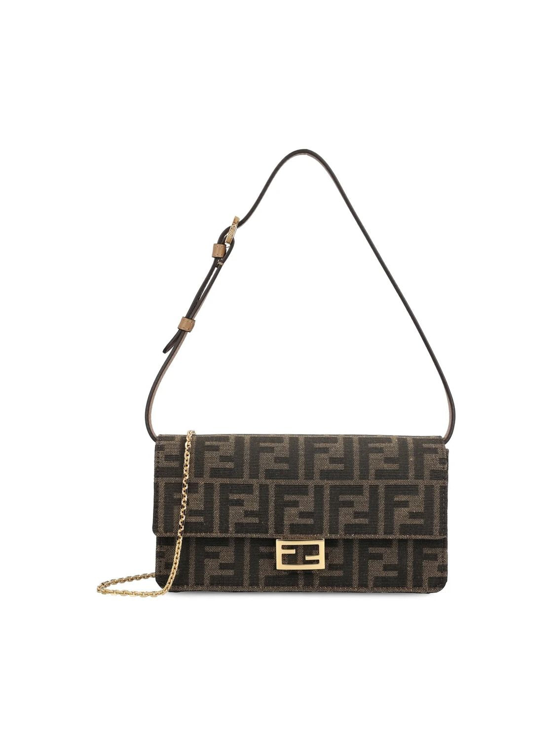 Fendi Women's Baguette Wallet On Chain in tobaccomr | 8M0498A98P