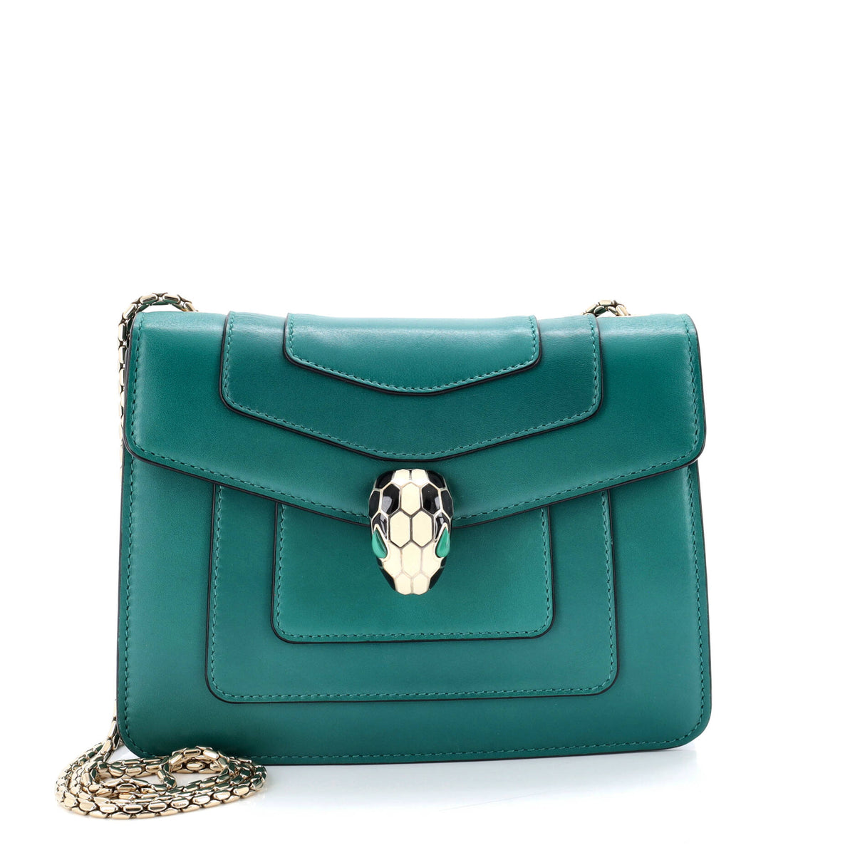 Bvlgari BVLGARI Serpenti Forever Square Shoulder Bag Leather Small