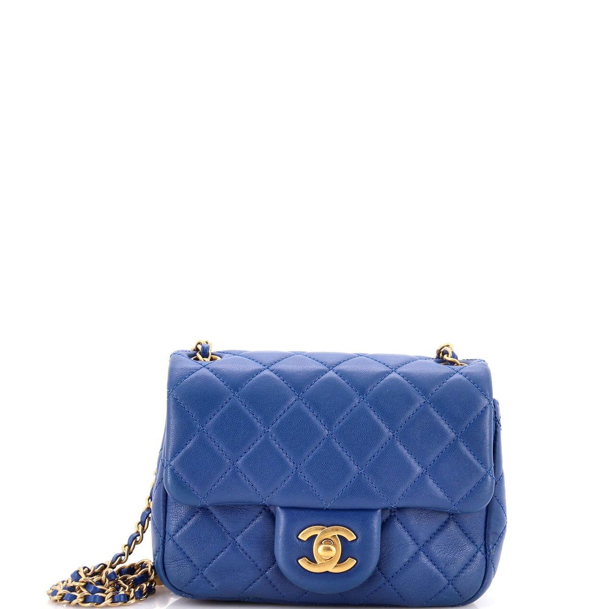 Chanel CHANEL Pearl Crush Square Flap Bag Quilted Lambskin Mini