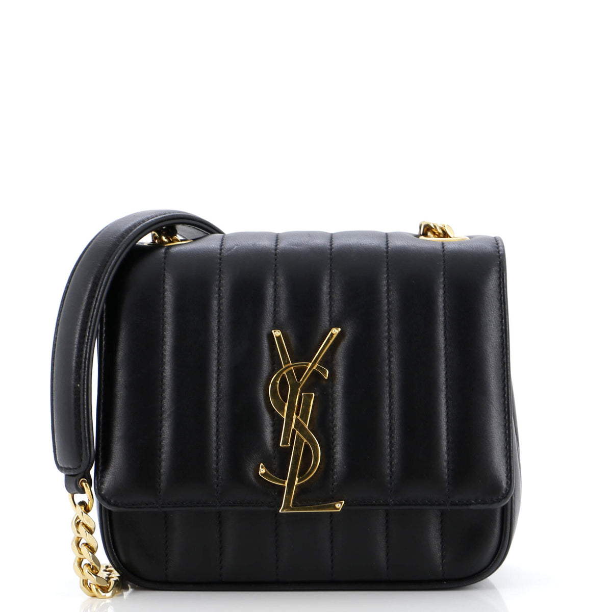 Saint Laurent Vicky Crossbody Bag Vertical Quilted Leather Small