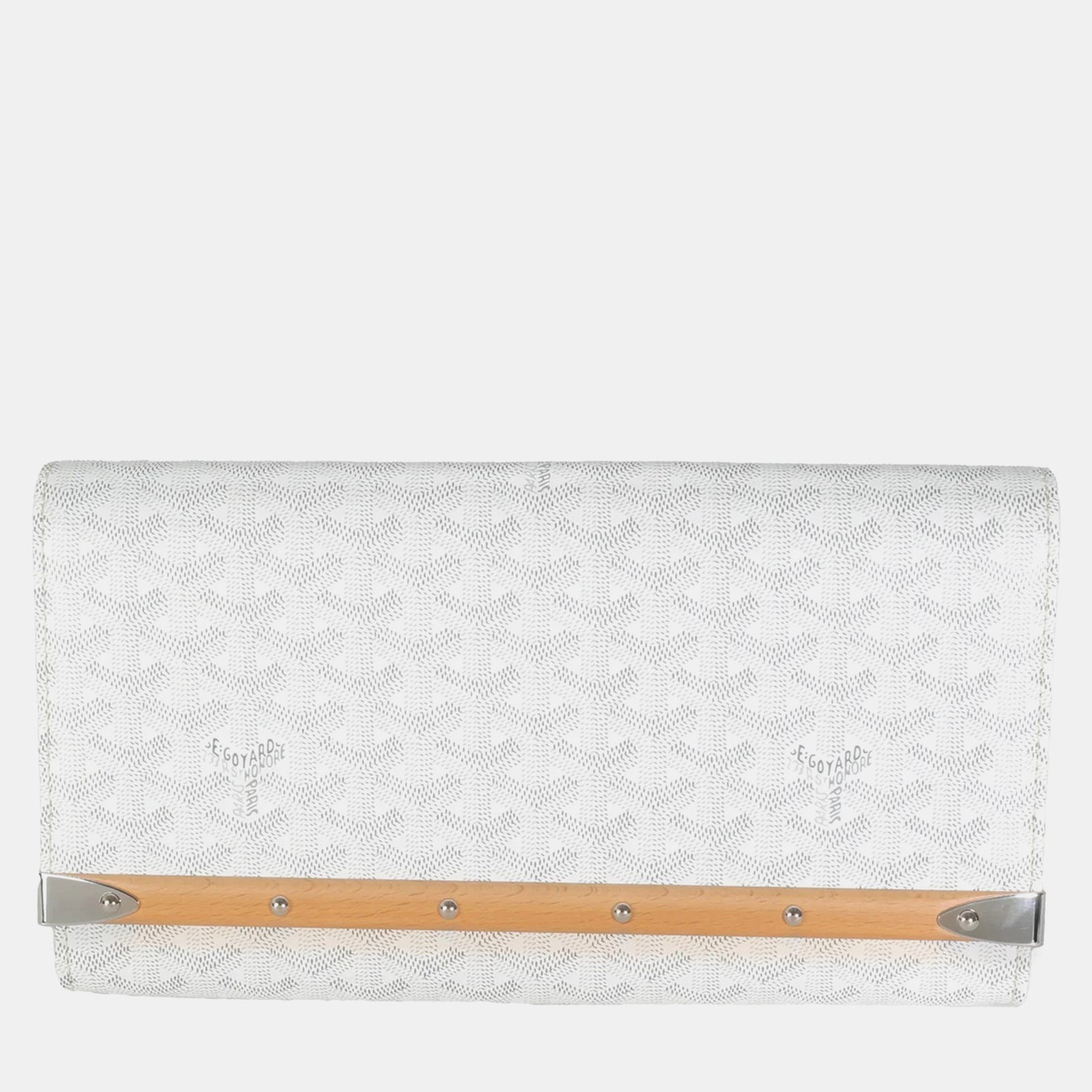 Goyard Weiße Goyardine-Canvas-Monte-Carlo-Boise-Clutch