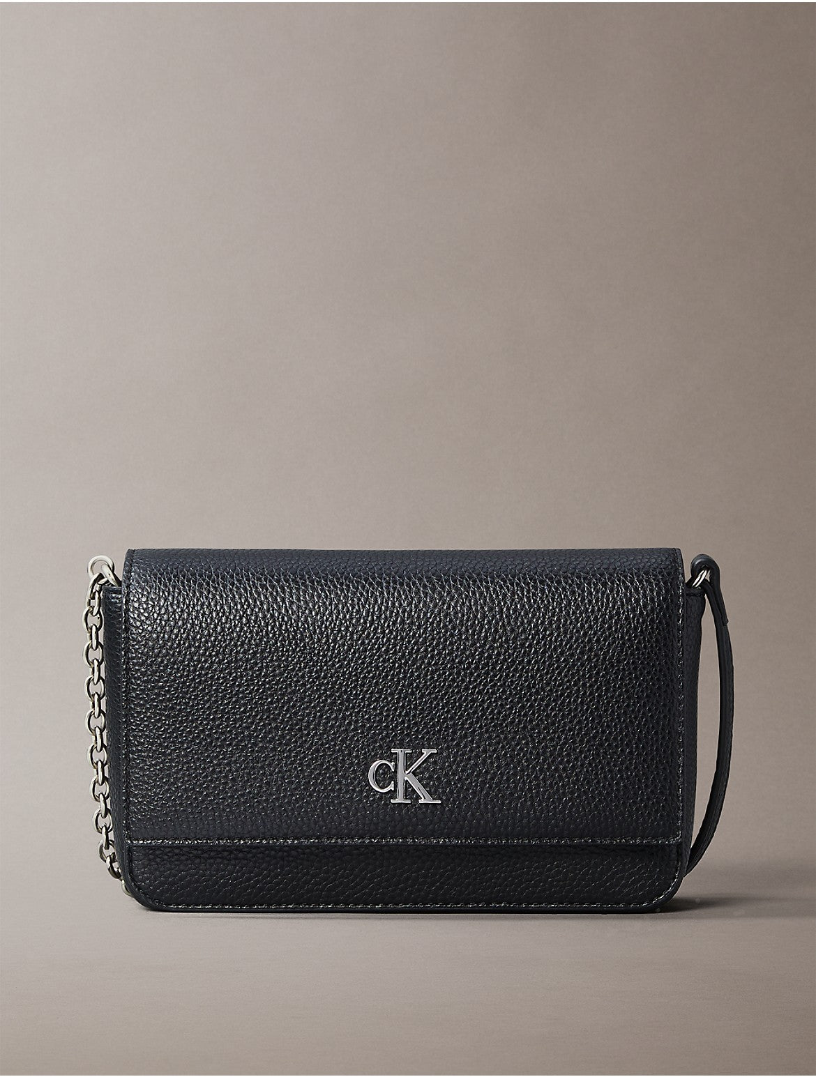 Calvin Klein Sac bandoulière à rabat pour femme Archive Hardware - Noir