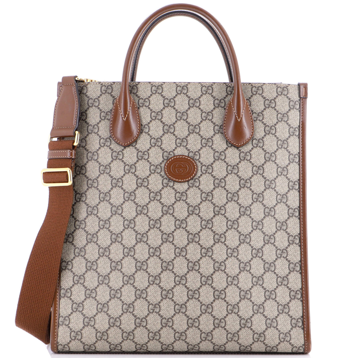 Gucci GUCCI Interlocking G Tote GG Coated Canvas Vertical