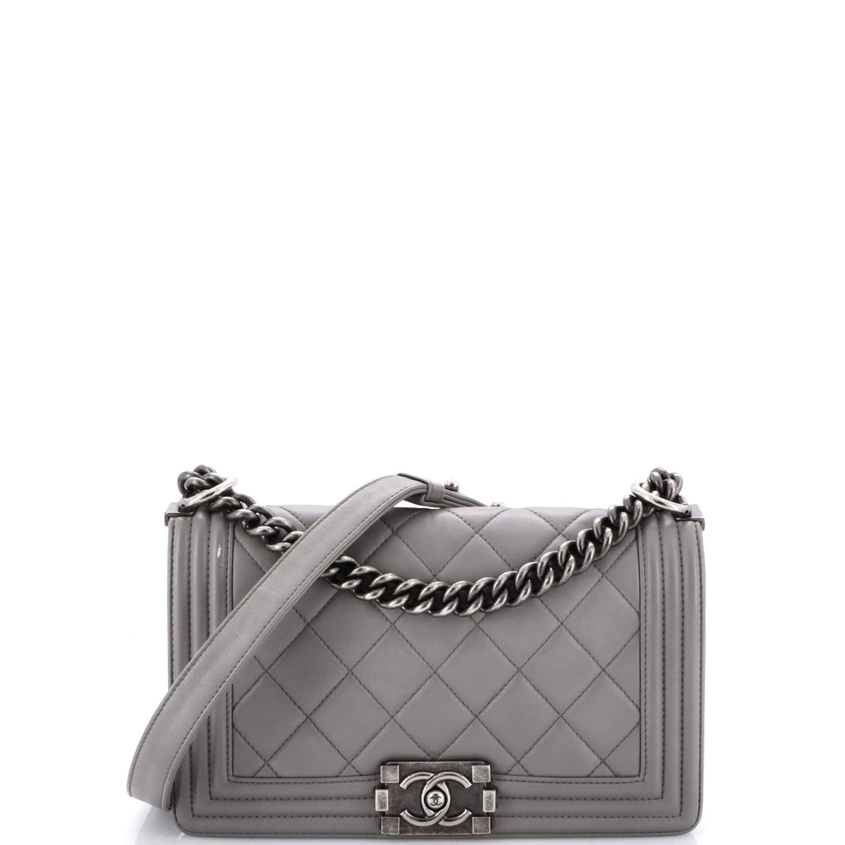 Chanel CHANEL Boy Flap Bag Quilted Lambskin Old Medium