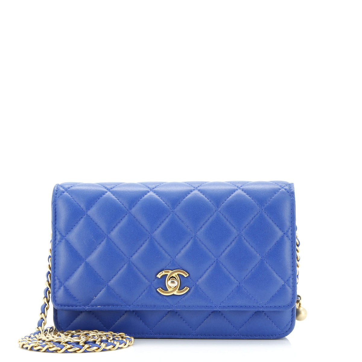 Chanel CHANEL Pearl Crush Wallet on Chain Quilted Lambskin