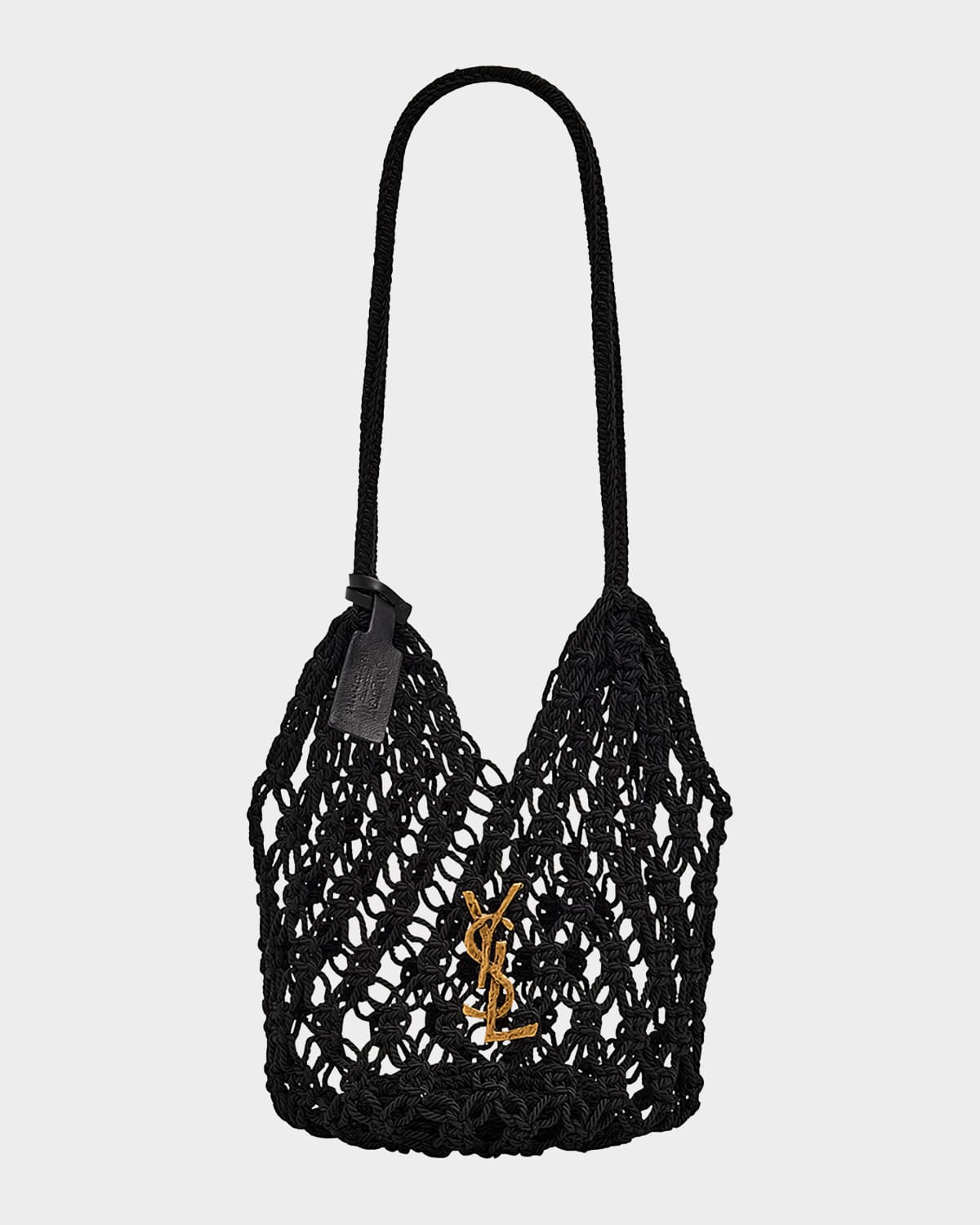 Saint Laurent Small YSL Crochet Shopper Tote Bag