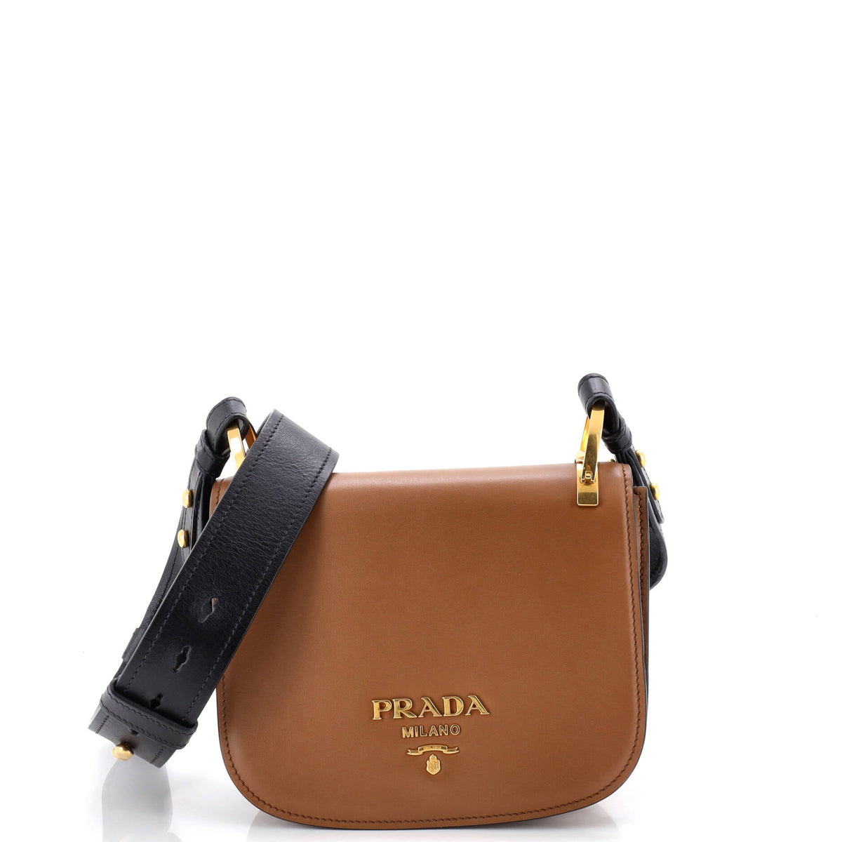 Prada PRADA Pionniere Saddle Crossbody Bag City Calfskin Small