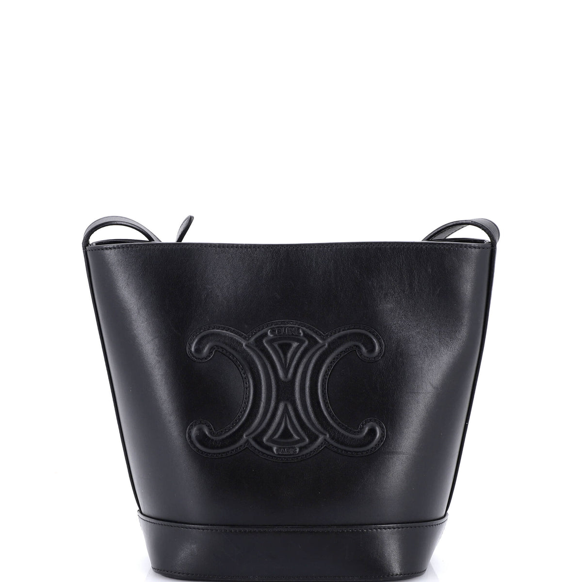 Celine CELINE Cuir Triomphe Bucket Bag Leather Small