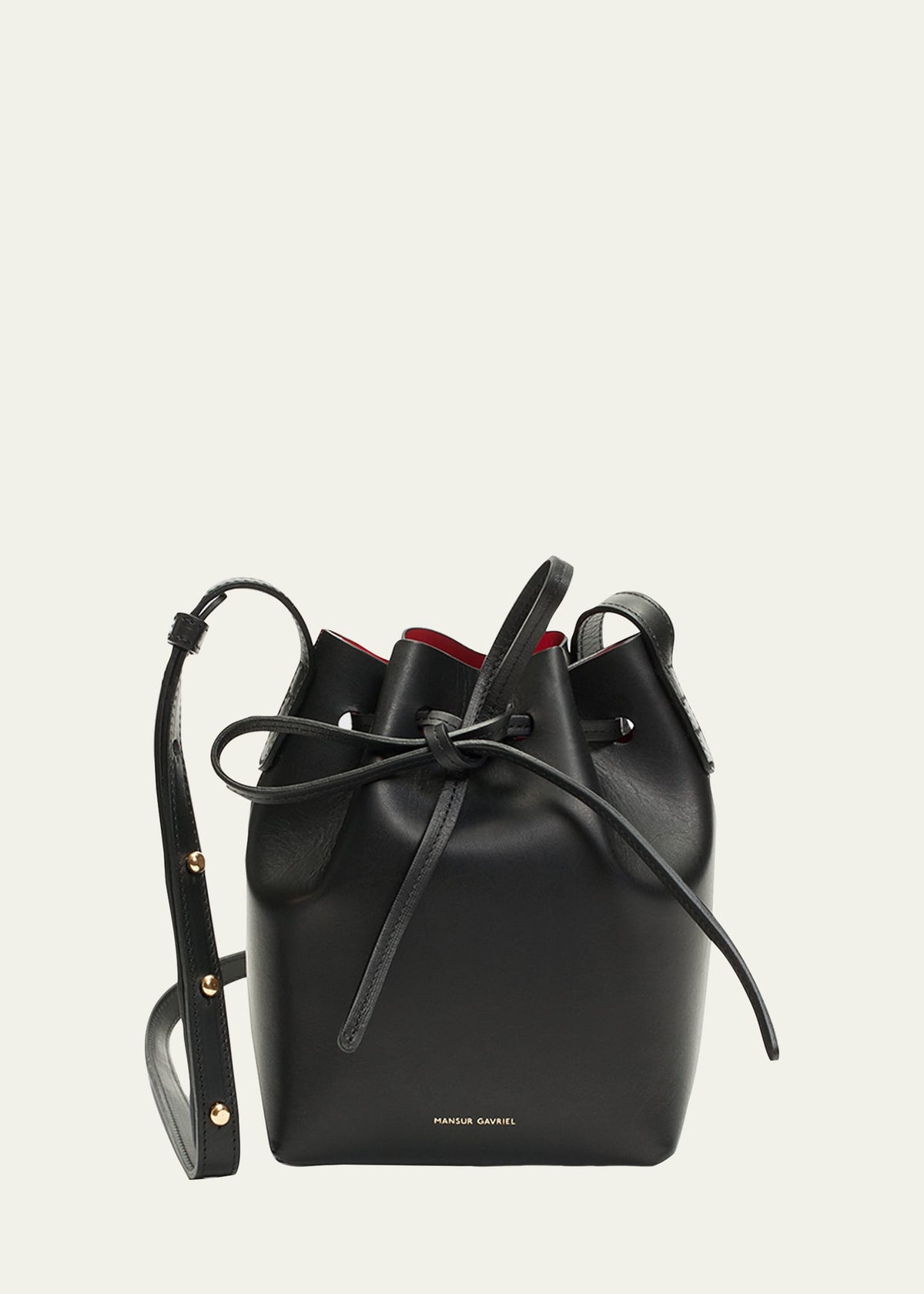 Boss Mini Vegetable-Tanned Leather Bucket Bag