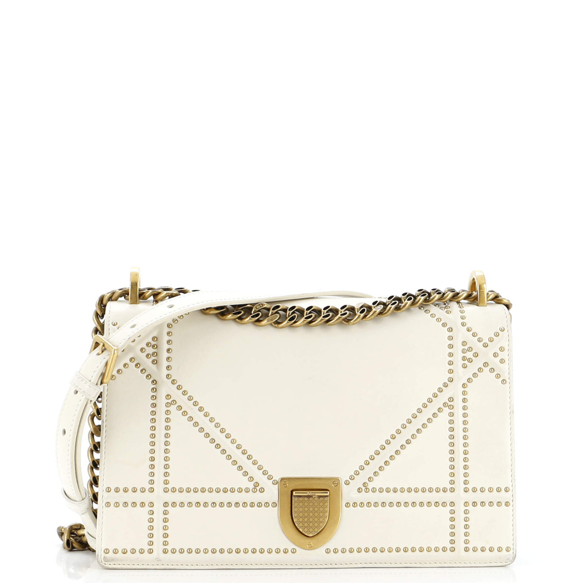 Christian Dior Diorama Flap Bag Studded Leather Medium