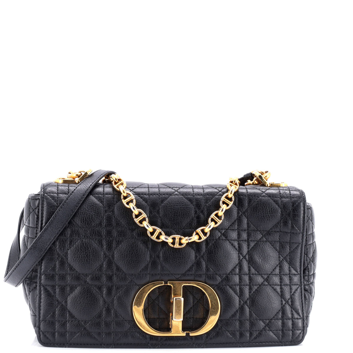 Christian Dior Caro Bag Cannage Quilt Calfskin New Medium