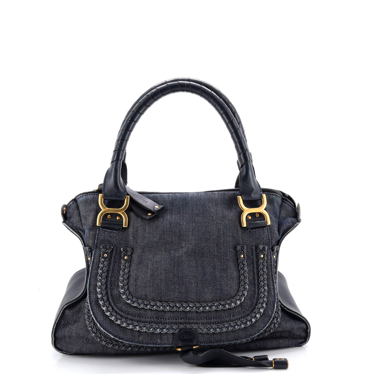 Chloe CHLOE Marcie Satchel Denim Medium