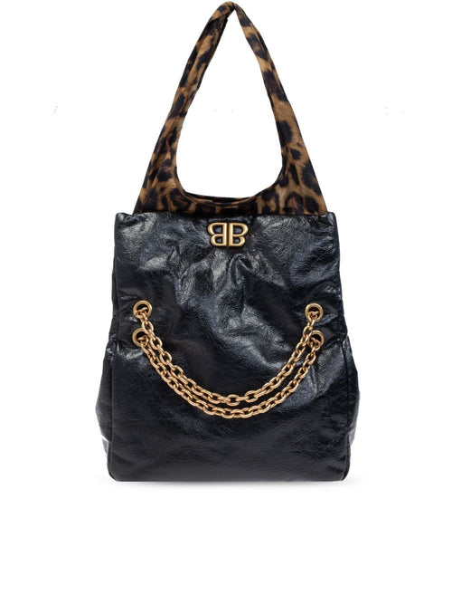 Women's Monaco S Bag With Leopard Handles in Black | 7918472AA5C10621062