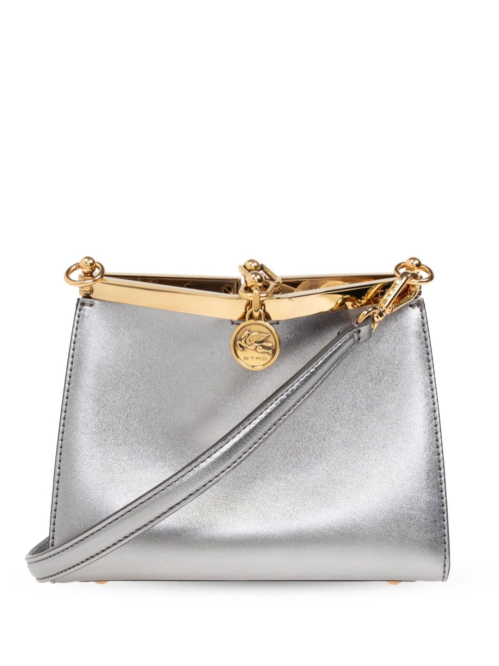 Etro Women's Silver Calf Leather Shoulder Bag in Silvertone | Size UNI | WP1B0001 Color AP237S0997