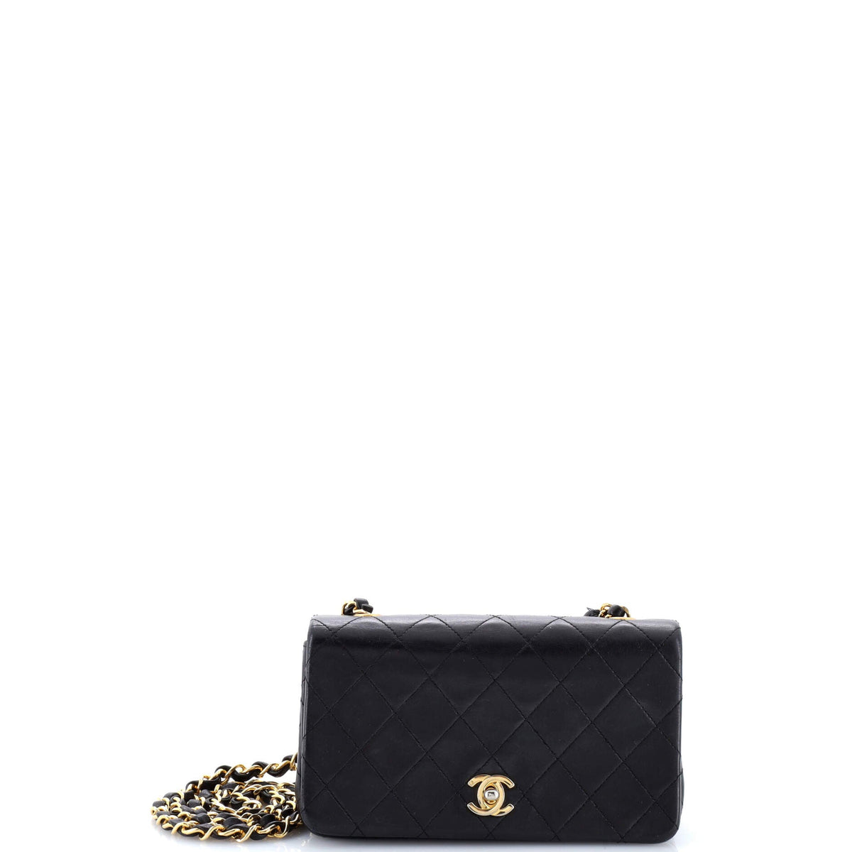 Chanel CHANEL Vintage Full Flap Bag Quilted Lambskin Mini