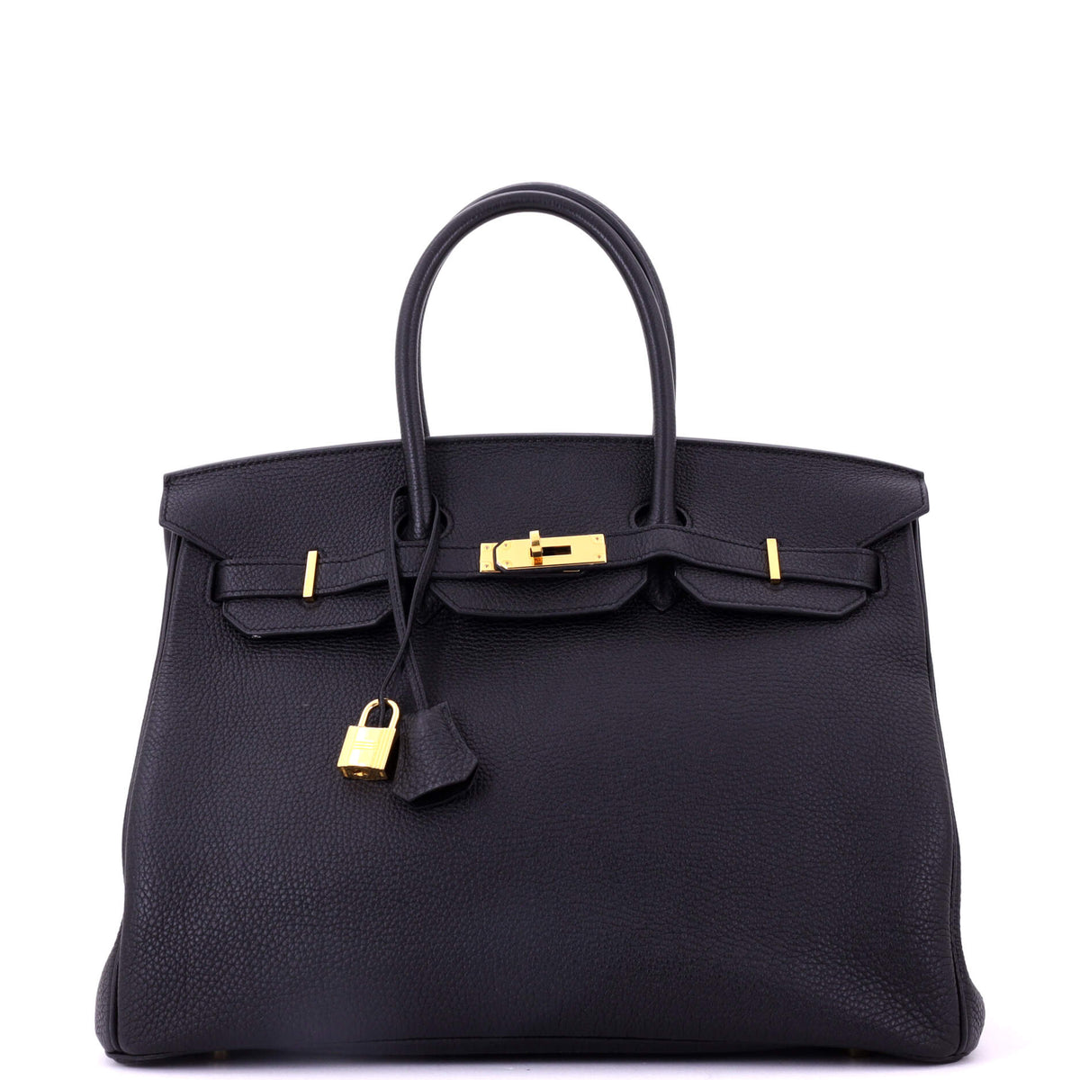 Herm?s Birkin Handbag Noir Togo with Gold Hardware 35