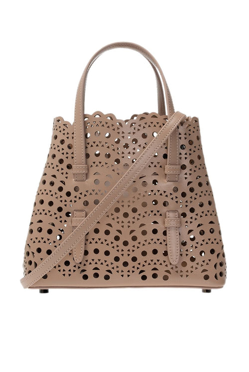 Women's Mina 20 Small Leather Handbag in Beige | Size UNI | AA1S06720C0A44